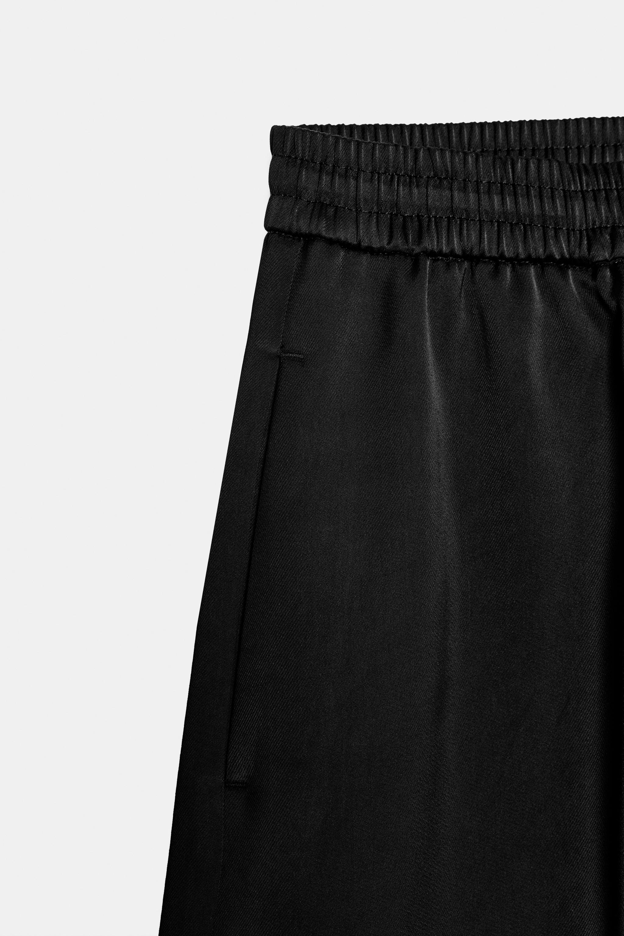 LONG SATIN BERMUDA SHORTS